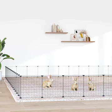 vidaXL Huisdierenkooi met deur 60 panelen 525x525x35 cm, Dieren en Toebehoren, Verzenden, Nieuw