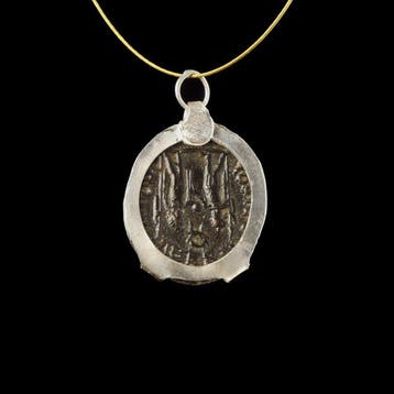 Oud-Romeins Coin pendant, Romeinse munt keizer Gallienus