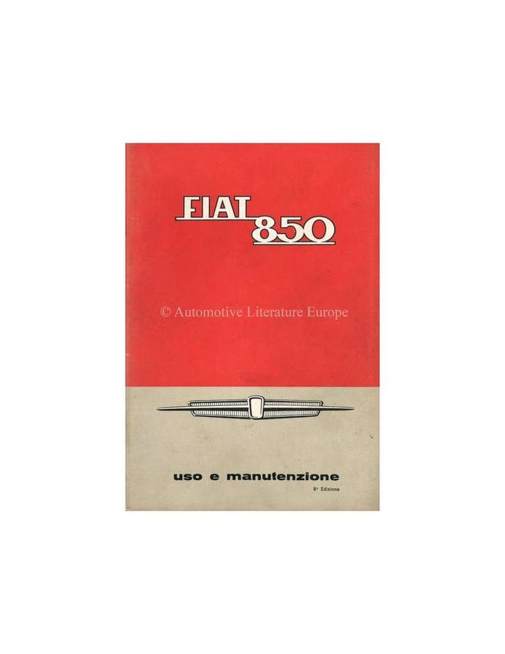 1966 FIAT 850 INSTRUCTIEBOEKJE ITALIAANS, Autos : Divers, Modes d'emploi & Notices d'utilisation, Enlèvement ou Envoi