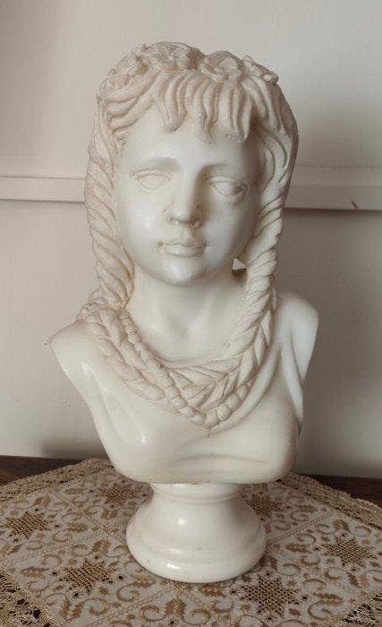 Beeld, Neoclassical ca. 1900s Carrara Marble Bust of a, Antiek en Kunst, Antiek | Keramiek en Aardewerk