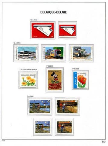 België 2008 - Volledige verzameling zegels en blokken zoals