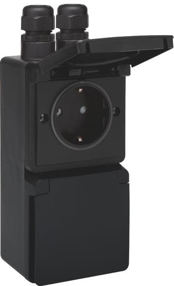Niko Hydro IP55 Dubbele Verticale Oppervlakte Stopcontact, Doe-het-zelf en Bouw, Verzenden, Nieuw