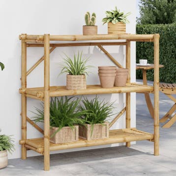 vidaXL Rek 3-laags 100x40x90 cm bamboe, Verzenden
