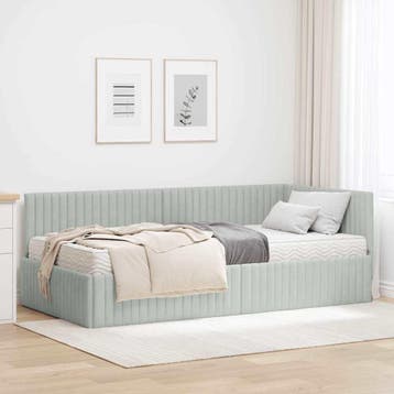 vidaXL Hoekbedframe met Matras met hoofdeinde 2 st, Huis en Inrichting, Verzenden, Nieuw