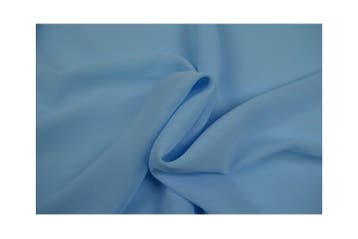 15 meter chiffon stof - baby blauw, Verzenden