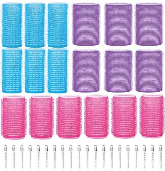 2dekans | Krulspelden set 18 rollers - Incl. 20 haarklemmen, Bijoux, Sacs & Beauté, Beauté | Soins des cheveux, Enlèvement ou Envoi