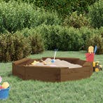 vidaXL Zandbak met bankjes achthoekig massief grenenhout, Verzenden, Nieuw