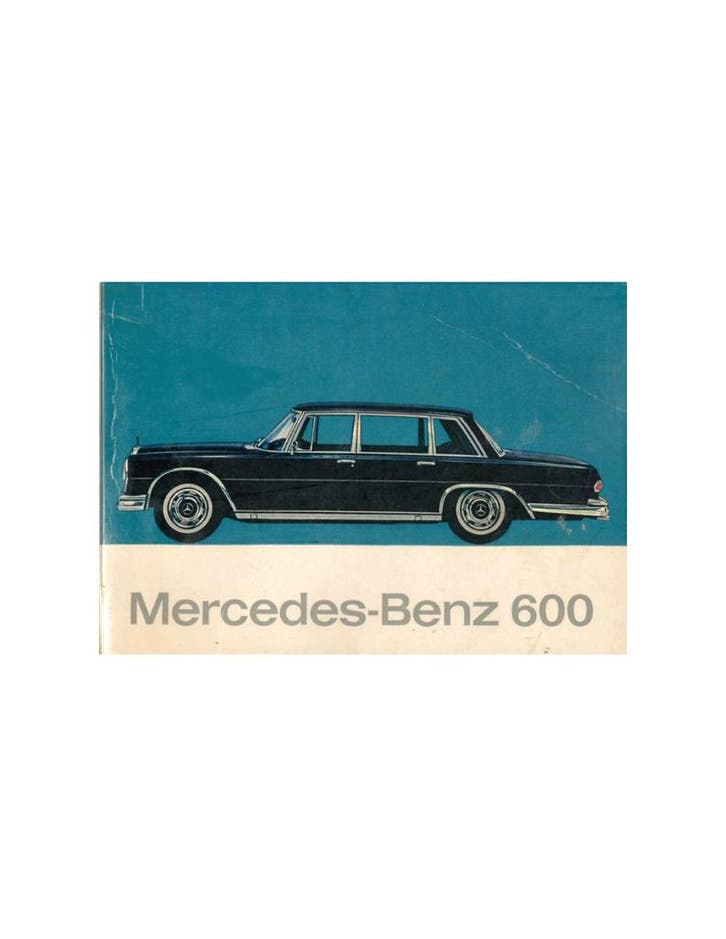1969 MERCEDES BENZ 600 PULLMAN SERVICE- & GARANTIEBOEK, Autos : Divers, Modes d'emploi & Notices d'utilisation, Enlèvement ou Envoi
