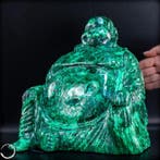 Malachiet Boeddha-beeld van 18,8 kg in uitzonderlijke