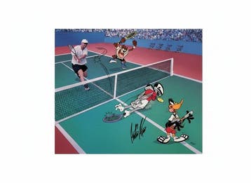 Andre Agassi (XX) - Tennis Volley Folly Bugs Looney Tunes WB, Antiquités & Art, Art | Peinture | Moderne