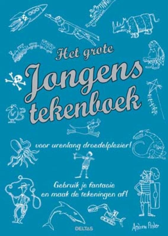 Het grote jongens tekenboek 9789044724868 A. Pinder, Boeken, Kinderboeken | Jeugd | 10 tot 12 jaar, Gelezen, Verzenden