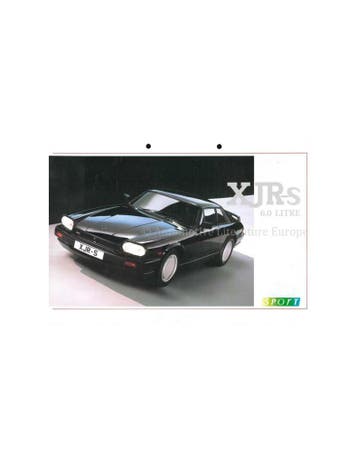 1992 JAGUAR XJR-S 6.0 LITRE LEAFLET ENGELS