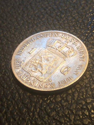 Nederland. Willem III. 1 Gulden 1859 (Zonder minimumprijs)