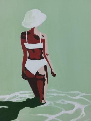Carcherzz - Mujeres en el agua, Antiek en Kunst, Kunst | Schilderijen | Modern