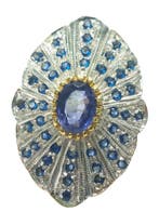 Sans prix de réserve - Bague - 9 carats Argent, Or jaune