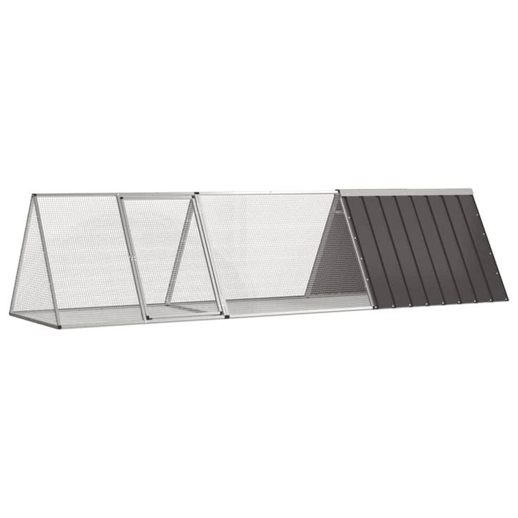 vidaXL Konijnenkooi Antraciet 302,5x80,5x71 cm, Animaux & Accessoires, Rongeurs & Lapins | Cages & Clapiers, Envoi