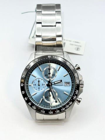 Seiko - Sky Blue Chronograph - Zonder minimumprijs - SBTR029