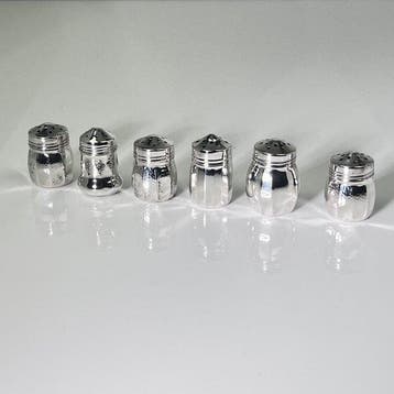 Salière et poivrière (6) - Shaker individuel - Argent 925 -, Antiek en Kunst