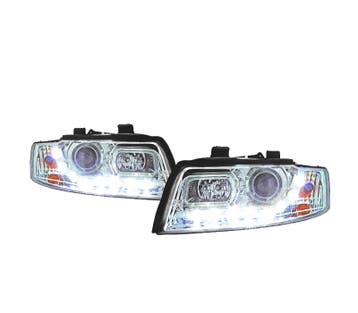 PHARES DAYLIGHT AUDI A4 B6 00-04 CHROMÉ CLAIR, Autos : Pièces & Accessoires, Verzenden