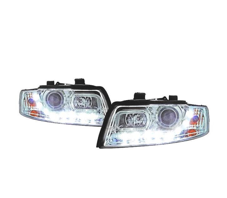 PHARES DAYLIGHT AUDI A4 B6 00-04 CHROMÉ CLAIR, Autos : Pièces & Accessoires, Éclairage, Envoi