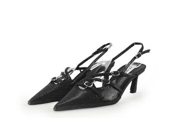 Steve Madden Slingbacks in maat 37½ Zwart, Kleding | Dames, Schoenen, Verzenden, Zwart, Steve Madden, Zo goed als nieuw
