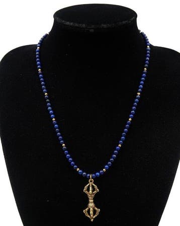 Lapis lazuli - Dorje / Vajra - Tibetaanse Diamantscepter -, Antiquités & Art