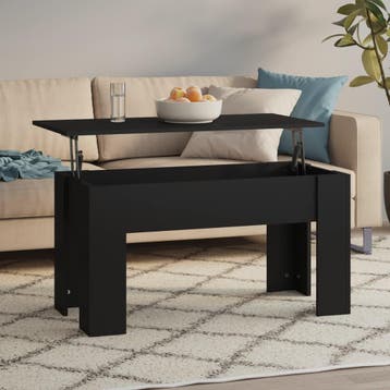 vidaXL Salontafel 101x49x52 cm bewerkt hout zwart, Verzenden, Nieuw