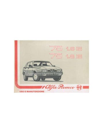 1989 ALFA ROMEO 75 1.6 IE & 1.8 IE INSTRUCTIEBOEKJE ITALIA.., Ophalen of Verzenden