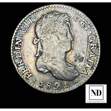 Espagne. Fernand VII. Real 1821 - México JJ (Sans prix de