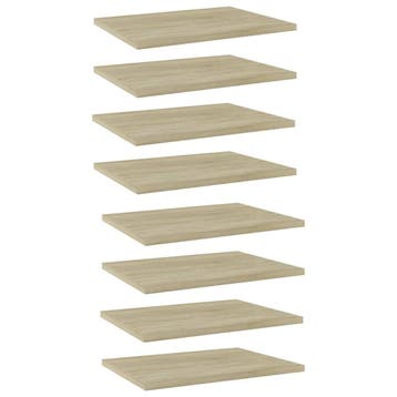 vidaXL Wandschappen 8 st 40x30x1,5 cm spaanplaat sonoma, Verzenden, Nieuw