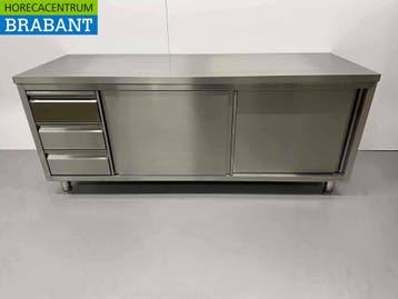 Armoire Premium-line en acier inoxydable Table de travail 2, Verzenden