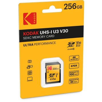 Kodak SDXC 256GB UHS1 U3 V30 Ultra, Ophalen of Verzenden