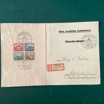 Duitse Rijk 1930 - iPOSTA bloc met annulering van de, Gestempeld