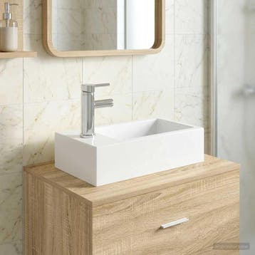 vidaXL Badwasbak Chroom 45,5 x 25,5 x 13 cm Metaal, Huis en Inrichting, Verzenden, Nieuw