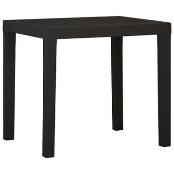 vidaXL Tuintafel 79x65x72 cm kunststof antracietkleurig, Tuin en Terras, Tuintafels, Verzenden, Nieuw