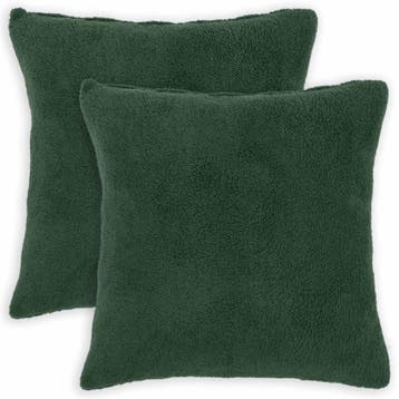 vidaXL Kussensloop 2 pcs HEERLEN Donkergroen 80 x 80 cm, Verzenden, Nieuw