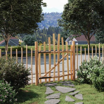 vidaXL Gebogen hekpoort 100 x 120 cm Geïmpregneerd Hazelhout, Verzenden, Nieuw