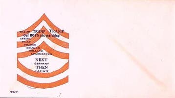 Amerikaanse envelop WWII (lijst optie), Verzenden