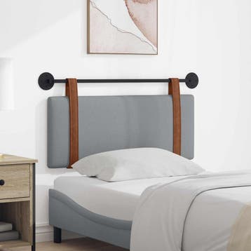 vidaXL Hangend hoofdbord Lichtgrijs Antiek PU, Huis en Inrichting, Slaapkamer | Bedden, Verzenden, Nieuw