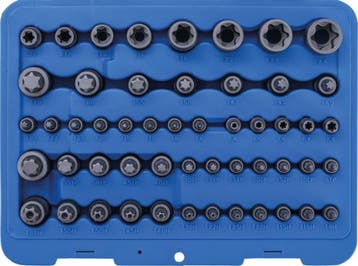 Bit- en dopsleutelset E-profiel / T-profiel (voor Torx) / T-, Verzenden, Nieuw