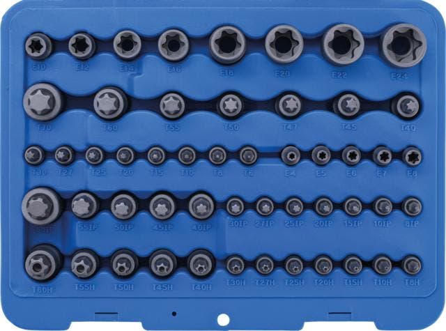 Bit- en dopsleutelset E-profiel / T-profiel (voor Torx) / T-, Auto diversen, Autogereedschap, Verzenden