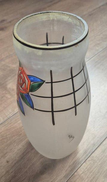 Leune (attr.) - Vaas - Glas - Art Deco lantaarn vaas