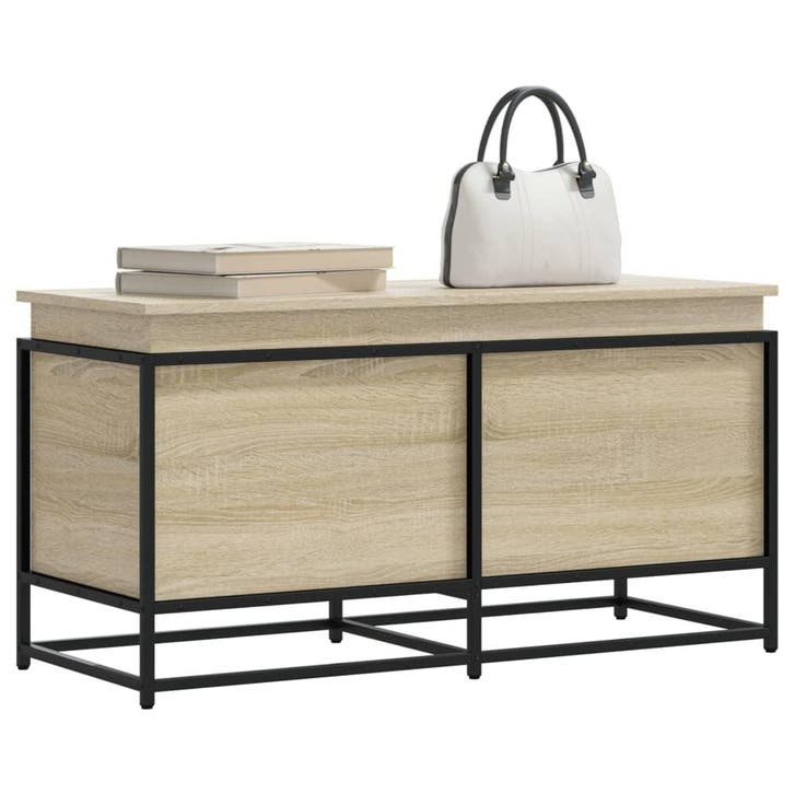 vidaXL Opbergbox met deksel 100x40x51,5 cm bewerkt hout, Doe-het-zelf en Bouw, Kratten en Dozen, Nieuw, Verzenden