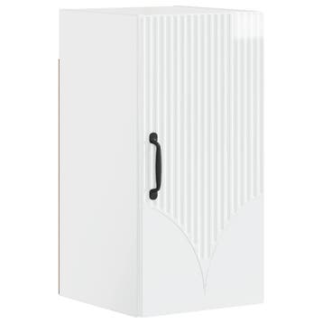 vidaXL Badkamer wandkast HOORN Hoogglans Wit 30 x 31 x 59 cm, Verzenden