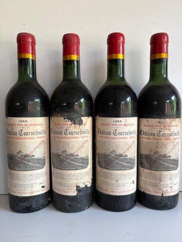 1955 Château Tournefeuille - Lalande-de-Pomerol - 4, Verzamelen, Wijnen, Nieuw