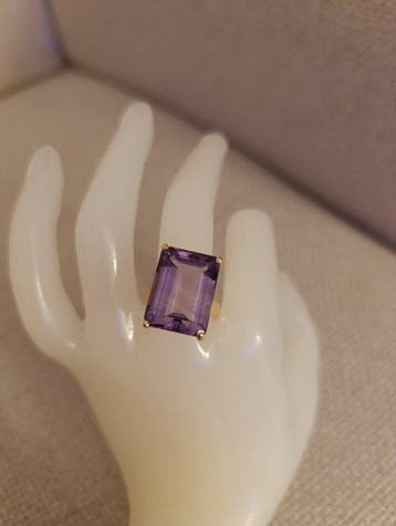 Zonder minimumprijs - Ring Zilver, Ametista Amethist, Nieuw