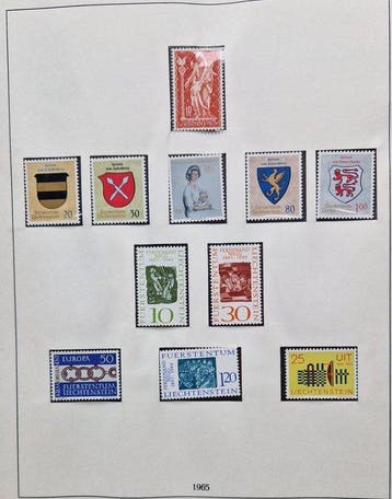 Liechtenstein 1965/1989 - Liechtenstein volle set postzegels, Postzegels en Munten, Gestempeld