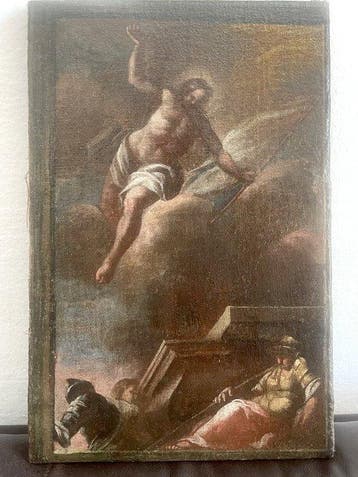 Scuola bolognese (XVII-XVIII) - La Risurrezione di Cristo, Antiek en Kunst