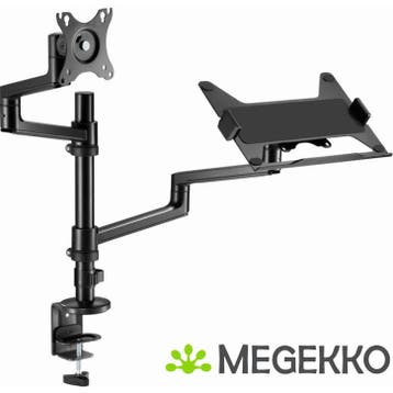 Gembird MA-DA-04 laptop en monitor bureausteun 32  Zwart, Verzenden, Nieuw