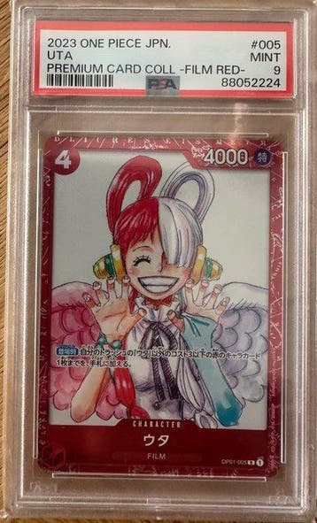 Bandai - 4 Graded card - One Piece - Uta Red Film Carte, Nieuw